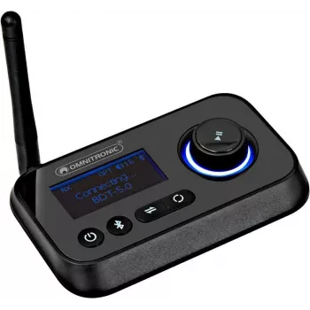 Bluetoothi transiiver Omnitronic BDT-5.0 Bluetooth 5.0 ulatus 30 m