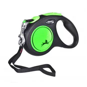 FLEXI uus Neon M - sissetõmmatav jalutusrihm - 5 m