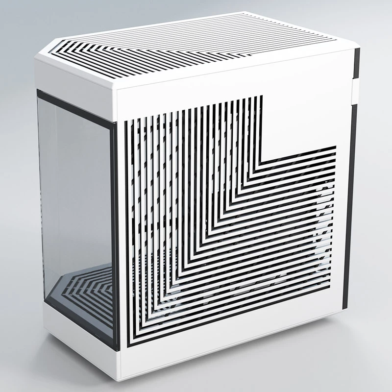 HYTE Y60 Midi Tower must, valge