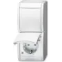 BUSCH JAEGER 2601/6/20 EBW-54 - Type F - 2P+E - Valge - IP44 - 250 V - 16 A