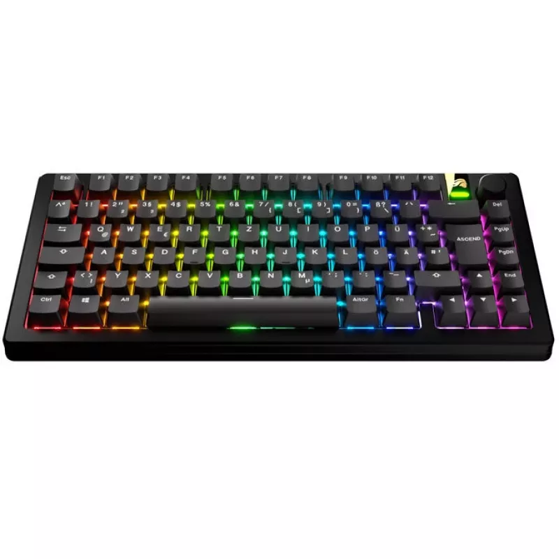Keycaps GLORIOUS GPBT Basics — PBT klahvikomplekt, DE ISO paigutus, must