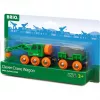 Vagun BRIO Clever Crane Wagon Lift and Load Must roheline