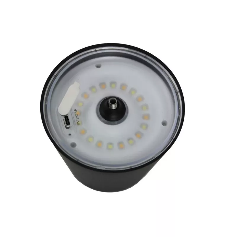 Laua LED-lamp ESPERANZA ELD119K Must — 3 W, 4000 K, 200 lm, USB-C, 2400 mAh aku, 400 mm kõrgus
