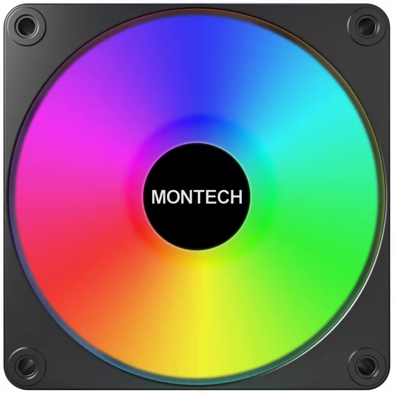 Montech GF120R V2 ARGB Arvutikorpuse ventilaatorimoodul 12 cm Must 3 tk