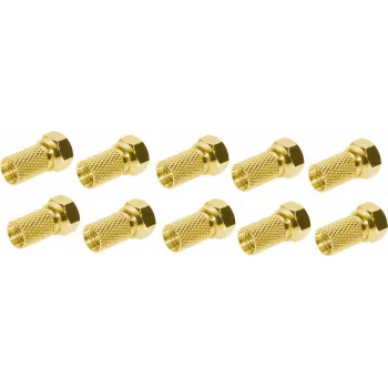 Koaksiaalpistik F-tüüpi ShiverPeaks BS85008-10AG Isane 10 tk