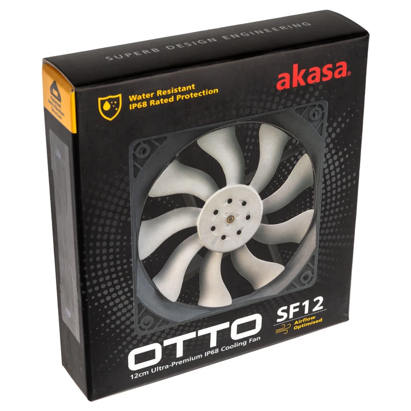 Ventilaator Akasa OTTO SF12 Arvutikorpuse ventilaator 12 cm Must Hall