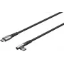 Goobay | 64659 USB-C–USB-C tekstiilkaabel metallpistikutega, 1 m | USB-C–USB-C