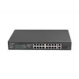 Haldamatu lüliti LANBERG RSFE-16P-2C-150 — 18 pordiga Gigabit, 16 PoE+/2 SFP, 150 W koguvõimsus, 1U riiul, metall, must