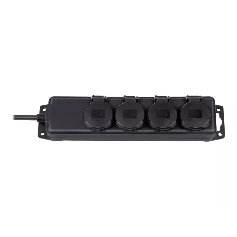 Brennenstuhl pikenduspistikupesa IP44 4-kohaline must 2,0m H07RN-F 3G1,5 - pikendusjuhe - vahelduvvool 230 V - väljundpistikud: 4 - 2 m (1159960)
