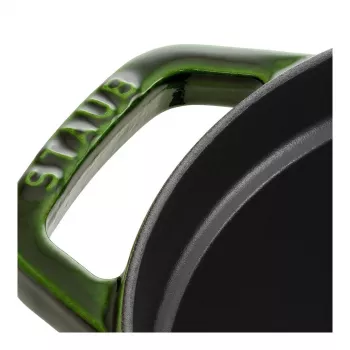 Staub La Cocotte 33 cm ovaalne malmist Hollandi ahi, basiilikuroheline