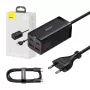 Baseus GaN3 100/ 65W lauaarvuti laadija Quick Charge QC 3.04.0 USB C Type C telefoni laadija iPhone15 Huawei Xiaomi MacBook sülearvuti jaoks