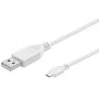 Microconnect USBABMICRO3W USB-kaabel USB 2.0 3 m USB A Micro-USB B Valge