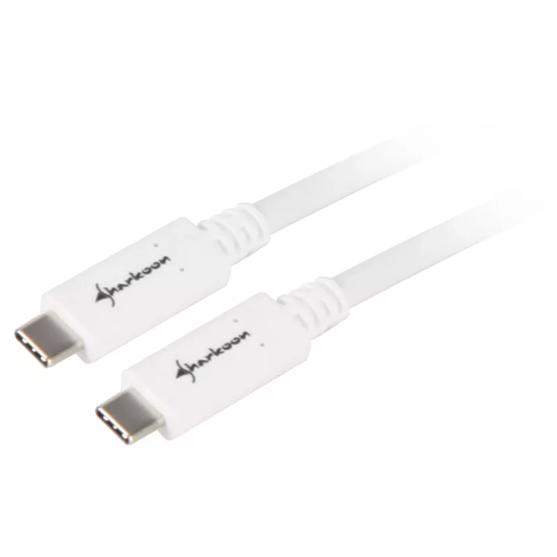 USB-kaabel Sharkoon USB 3.2 Gen 1 0,5 m valge
