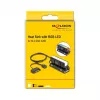 Jahutusradiaator DELOCK 18460 M.2 SSD 2280 jaoks — Alumiinium/Vask, RGB 5V, Must