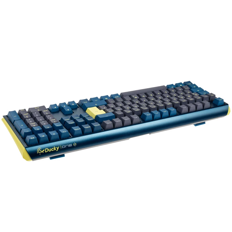 Ducky One 3 Daybreak RGB mänguklaviatuur, USB, saksa, must, sinine, roheline