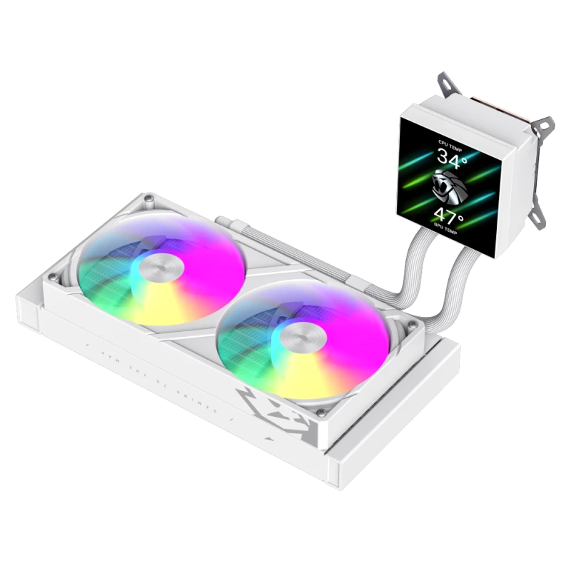 Gamemax CPU vedelikjahuti | GLACIER 240 LCD WH | Intel, AMD