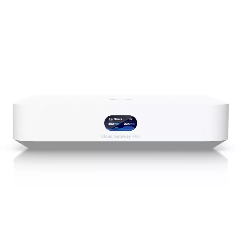 Ubiquiti UCG-MAX-EU kontroller, lüüs, 512 GB NVMe SSD, 4x 2.5G LAN, 1x 2.5G WAN