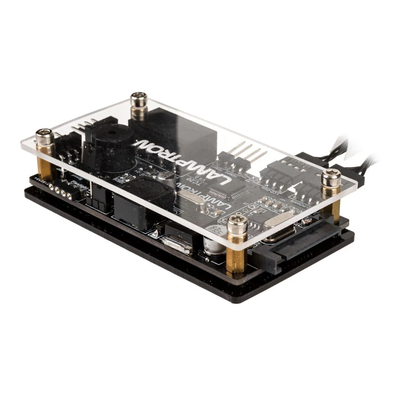 Lamptron TC20 PCI ventilaatori ja RGB LED-kontroller, must — PCI-pesale paigaldatav ventilaatori/LED-jaotur