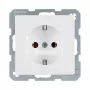 Pistikupesa Tüüp F berker 47436089, 16 A, 250 V, valge, duroplast korpus