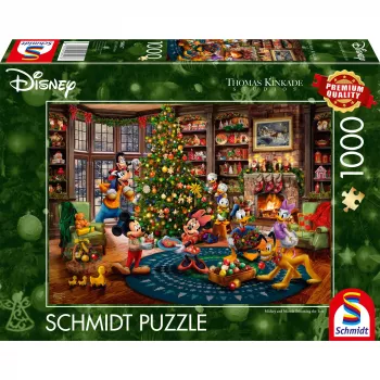 Thomas Kinkade Studios: Disney - Mickey ja Minnie Kuuske ehtimas, 1000 tükiga pusle