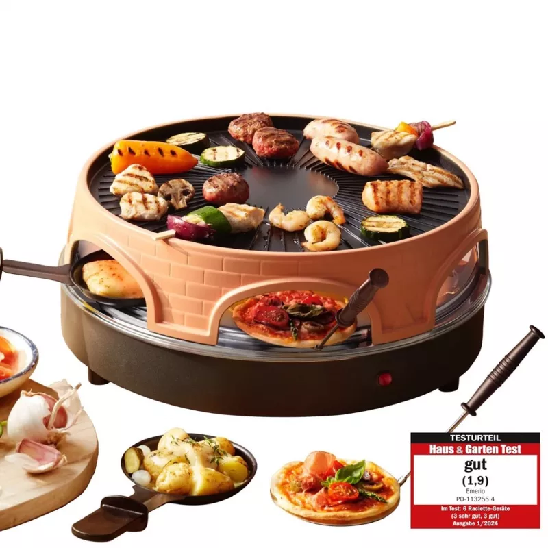 Emerio PO-113255.4 raclette-grill 1500 W must, pruun