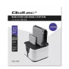 Qoltec 50309 HDD SSD 2.5 3.5 dokkimisjaam | SATA III | USB 3.0 | Superkiirus 5Gb/s | Kloonimisfunktsiooniga