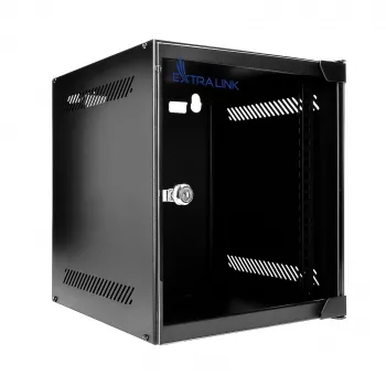 EXTRALINK LITE 6U 10 280X310 SEINALE KINNITATAV RACK-KAPP MUST