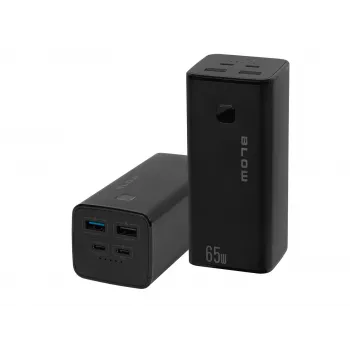 Kaasaskantav akupank BLOW PB20G 20000mAh PD 65W, USB-C sisend/väljund, 2x USB-A väljundit, must