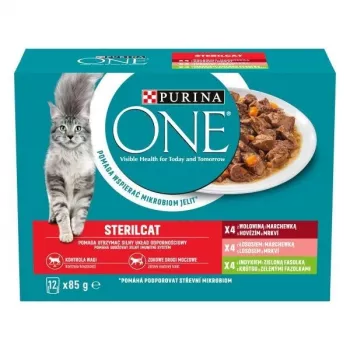 Märg kassitoit Purina Nestlé Sterilcat Mix Flavours multipakend 12x85 g, täiskasvanud, 78% niiskus, 13% valk
