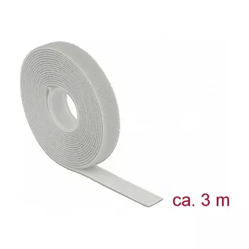 Takjakinnituslint DELOCK 18275, hall, 13 mm x 3 m, 1 tk