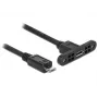 USB-kaabel DeLOCK 85245 USB 2.0 0,25 m Micro-USB B Must