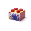 LEGO tellis 4 punane läbipaistev – 4x2 naastuga läbipaistev punane ehitusklots
