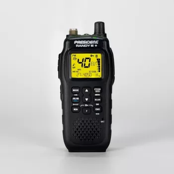 President Randy III Plus ASC AM/FM CB kaasaskantav raadio must