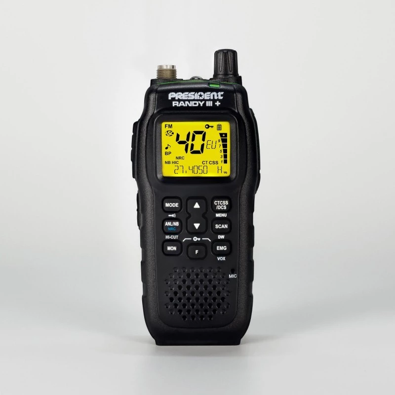 President Randy III Plus ASC AM/FM CB kaasaskantav raadio must