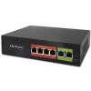 Ethernet PoE lüliti QOLTEC 52289 — 4x RJ45 PoE porti, 2x RJ45 üleslinki, 65W võimsuseelarve