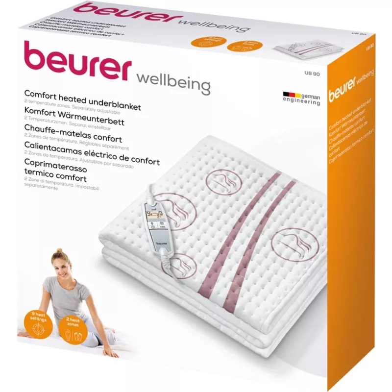 Beurer UB 90 soojendusega aluslina, 80 x 150 cm, valge