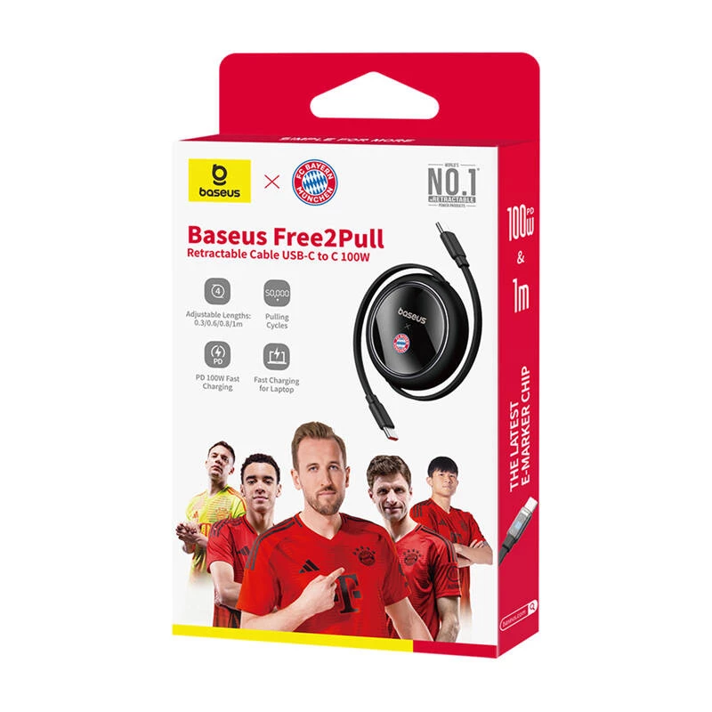 USB-C laadimiskaabel Baseus P10364500113-Z2, 100W, must, USB-C USB-C-le