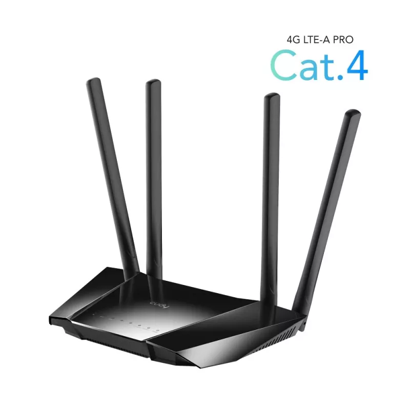 Cudy LT400 traadita ruuter Fast Ethernet ühe ribaga (2,4 GHz) 4G must