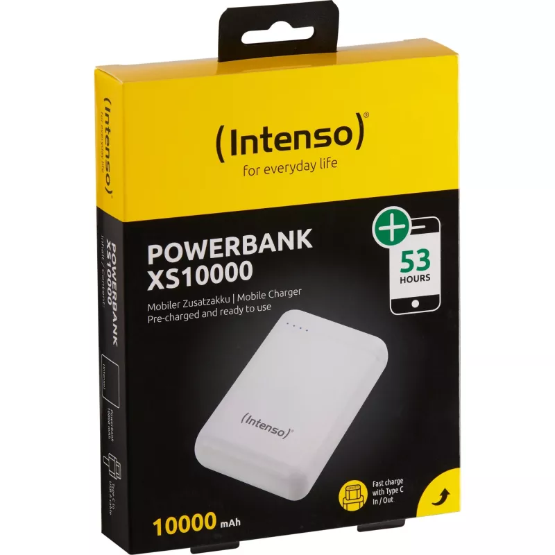 Power Bank USB 10000MAH/Valge XS10000 Intenso