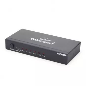 HDMI video splitter GEMBIRD DSP-4PH4-02 — 4× HDMI outputs, HDMI 1.4, 225 MHz, steel case, 146×73×24 mm