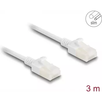 Võrgukaabel DeLOCK RJ45 Cat.6A pistik pistikusse 3 m valge
