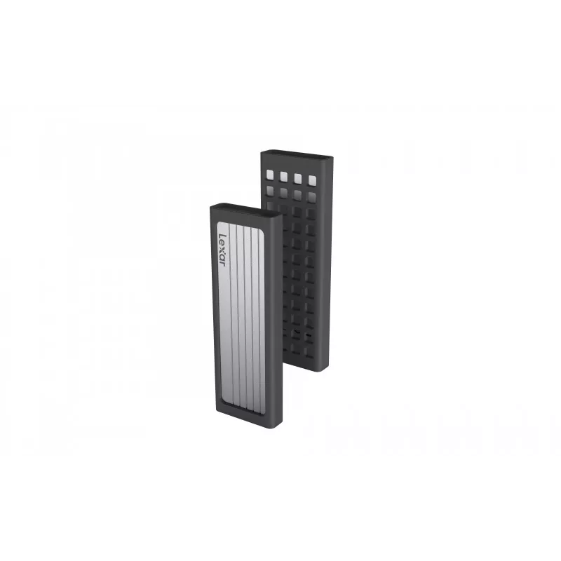 SSD-korpus Lexar E6 Silver M.2, PCIe, USB 3.2 Gen 2 (10 Gbit/s), USB‑C, alumiinium, ühele M.2-le kuni 4 TB