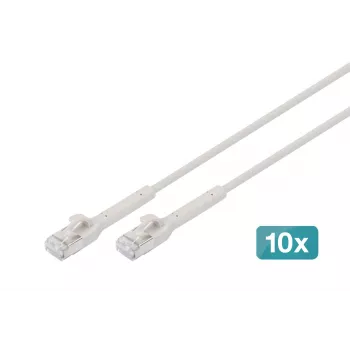 Digitus CAT 6A F-FTP painduv ühendusjuhe, vask, 5 m, hall, 10 tk