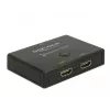 DeLock HDMI 2 - 1 lüliti kahesuunaline 4K 60 Hz - Video/Audio lüliti - 2 x HDMI - Lauapealne
