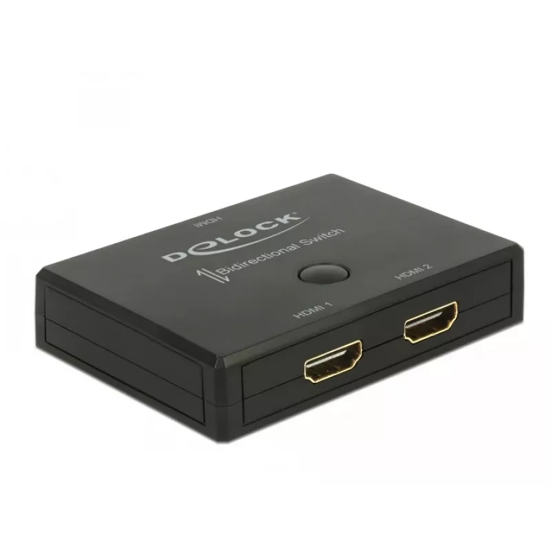 DeLock HDMI 2 - 1 lüliti kahesuunaline 4K 60 Hz - Video/Audio lüliti - 2 x HDMI - Lauapealne