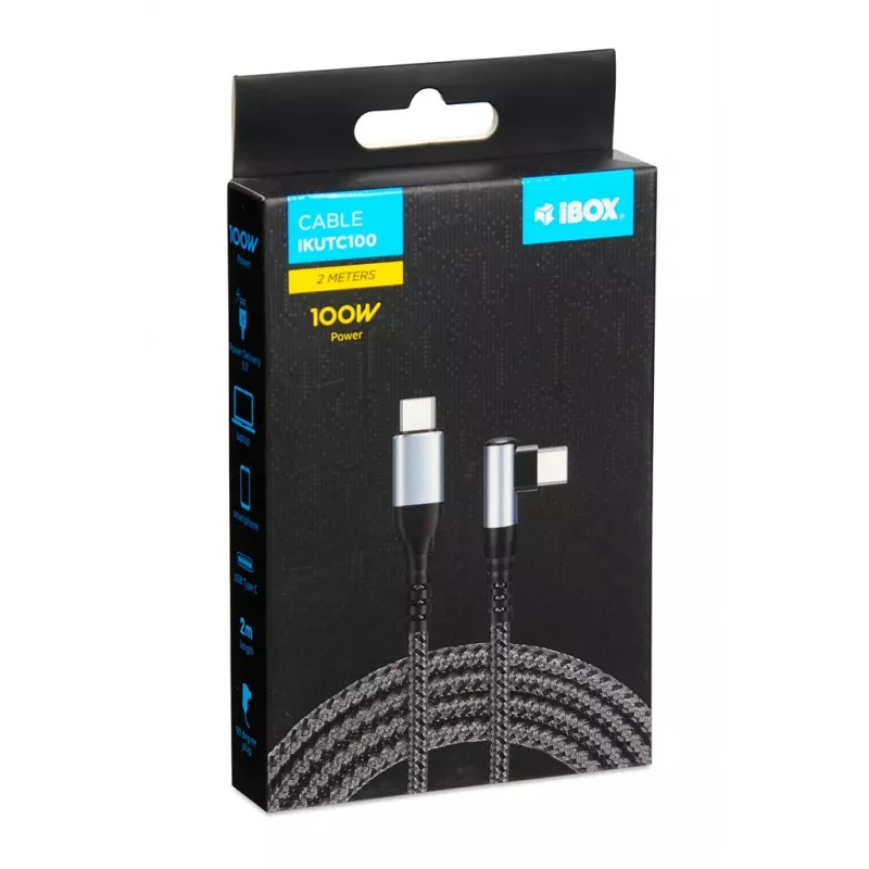 iBox IKUTC100 USB-kaabel USB 2.0 2 m USB C Must