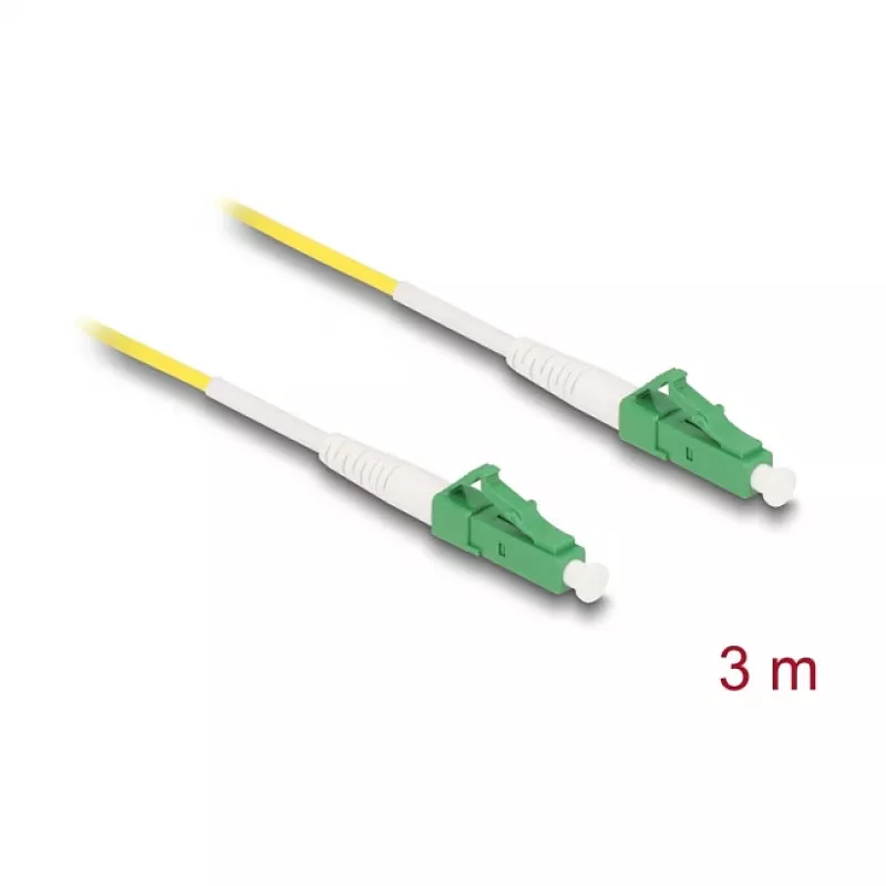 DeLOCK InfiniBand/kiudoptiline kaabel 3 m LC LC/APC kollane 9 µm