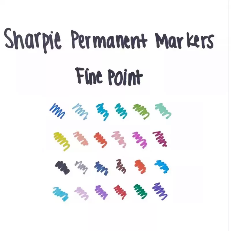 Sharpie Fine Point püsimarker, must, 12 tk