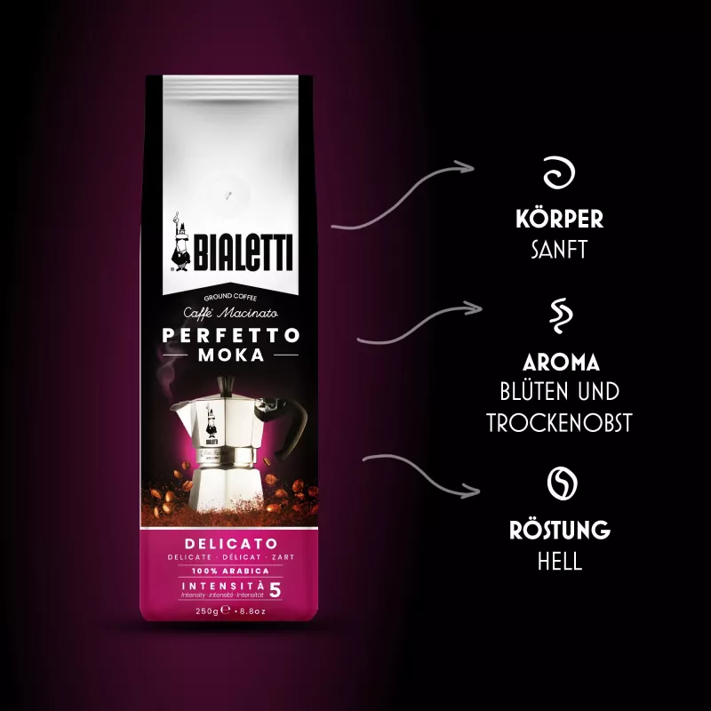 Jahvatatud kohv Bialetti Perfetto Moka Delicato 250g