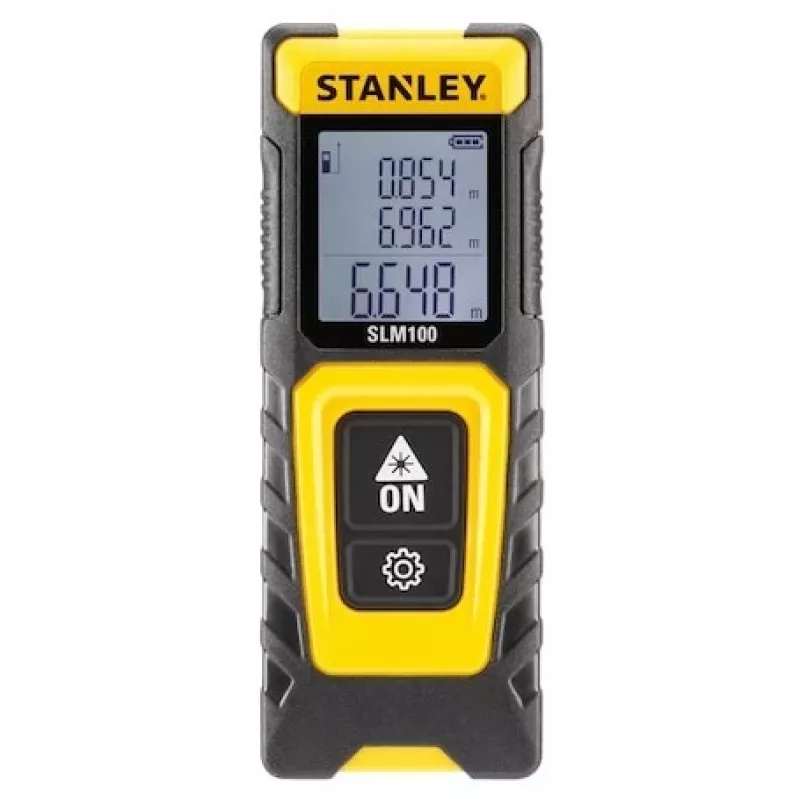 Kaugusmõõtja STANLEY SLM100 — laseri ulatus 30 m, kompaktne käeshoitav mõõteseade